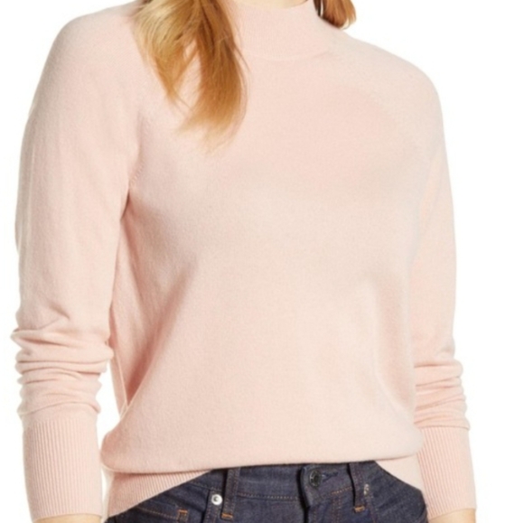 Everlane Cashmere Raglan Pullover Long Sleeve Pink Sweater Sz XXS - Picture 2 of 12